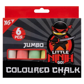 Крейда кольорова Yes Ninja 6 шт JUMBO 400497
