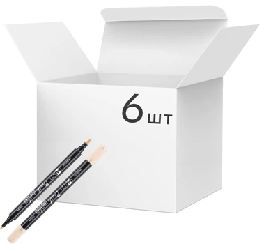 Набор двусторонних маркеров акварельных Santi Brush Marker SWB-05 6 шт Телесных (391061)