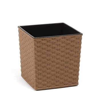 Горшок для цветов Lamela Juka Rattan ECO 19 см. Натральное дерево