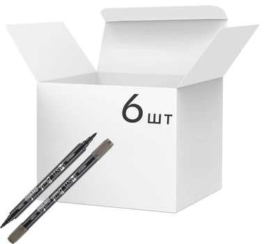 Набор двусторонних маркеров акварельных Santi Brush Marker SWB-31 6 шт Серо-коричневых (391087)