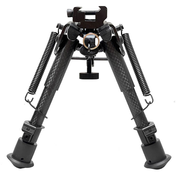 Сошки Buvele Carbon Bipod на антабку (висота 15.2 - 22.9 см) з перехідником на Weaver/Picatinny