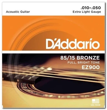 Струни для акустичної гітари D'ADDARIO EZ900 Bronze 010-.050