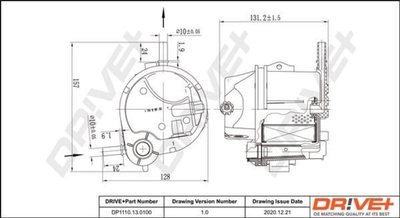 Топливный фильтр Drive+ Citroen C2, C3 1.4 HDI 02- (DP1110.13.0100)