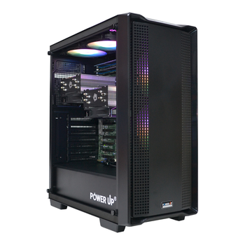 Сервер двухпроцессорный TOWER PowerUp #61 Xeon E5 2699 v4 x2 / 64 GB / SSD 512GB х2 Raid / Int Video сборка для бухгалтерии документооборота хранения данных работы с 1С