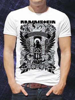 Чоловіча футболка Rammstein Dark Crow PG00155 goodreclama S Білий
