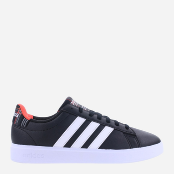 Tenisówki męskie z eko skóry adidas Grand Court 2.0 HQ1721 42.5 Czarny/Bezbarwny (4066748253845)