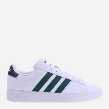 Tenisówki męskie z eko skóry adidas Grand Court 2.0 ID4465 41.5 Biały/Ciemnozielony (4066755581351)