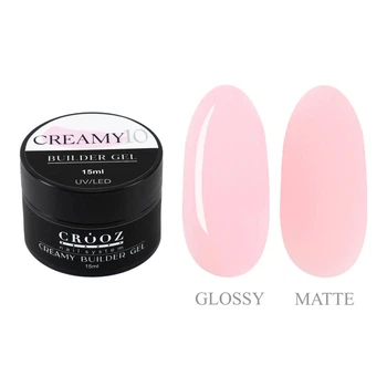Гель для наращивания Crooz Creamy Builder Gel 15 мл №10 (Светло-розовый)