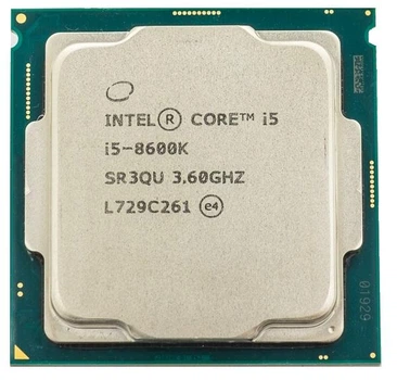 Процессор s1151 Intel Core i5-8600K, 3,6-4,3 МГц, 6-6 core, Intel UHD Graphics 630, 65W Б/У