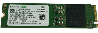 SSD накопичувач 256 ГБ SK hynix BC511 (M.2 2280, 3D NAND (TLC), NVMe, HFM256GDJTNI-82A0A) Б/В