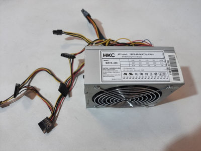 Блок питания 450 Вт HKC, 24+4 pin, питание видеокарты - Нет, 120 мм, SFX-L, MATX-450 Б/У