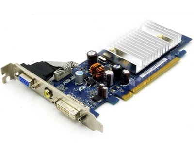 Відеокарта Asus GeForce 6200 LE, 256MB GDDR2, 64 біт, 350/550, DVI, VGA Б/В