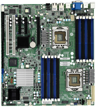 Материнская плата Tyan S7020 (2 x s1366, 12xDDR3, PCIe x16, 2 x SFF-8087, EATX) Б/У
