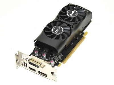 Видеокарта MSI GeForce GTX 1050 Ti (4 ГБ, GDDR5, 128 бит, 1290/7008 МГц, DVI, HDMI, DPort, GTX 10 Б/У
