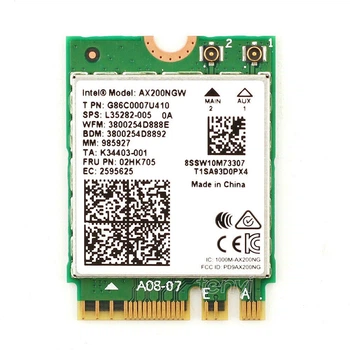 WIFI Модуль NGFF Intel Wi-Fi 6 AX200 (2.4 Гбит/с, 2.4/5 GHz (160MHz) 802.11ax, Bluetooth 5.2) Б/У