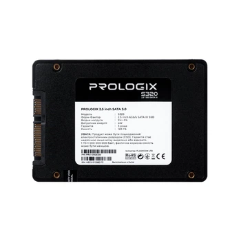 SSD Prologix S320 120 ГБ 2.5" SATA III 3D TLC – чтение 500 МБ/с, запись 400 МБ/с, надежность 1 млн ч(DL_69B9BEDA30F6)
