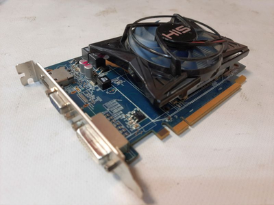 Видеокарта HIS Radeon HD 6670, 1 ГБ, GDDR5, 128 бит, 800/4000 МГц, HDMI, DVI, VGA Б/У