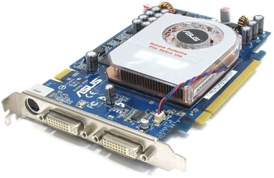 Видеокарта ASUS GeForce 7600 GT (256 МБ, GDDR3, 128 бит, 560/700 МГц, DVI, EN7600GT/2DHT/256M Б/У