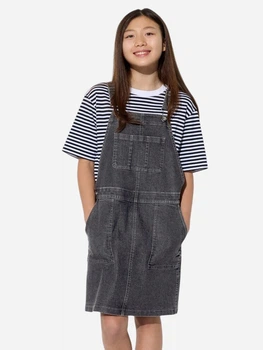Детский джинсовый сарафан для девочки Uniqlo 750316197 110 см Черный (1159811670)