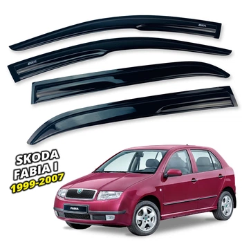 Дефлектори вікон (вітровики) для Skoda Fabia I 1999-2007 Hb/Sd накладні (DEFL) Q2