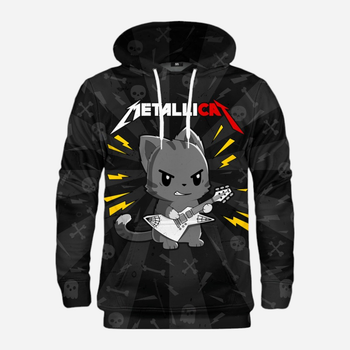 Худі чоловіче Mr. Gugu & Miss Go Metallicat H-K2313 XL Чорне (5903845342302)