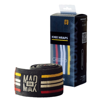 Бінті на коліна MadMax MFA-292 Knee Wraps Black