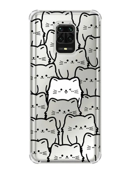 Чохол з потовщеними кутами на Xiaomi Redmi Note 9 Pro/ 9S/ 9 Pro Max Котики (принт 392)