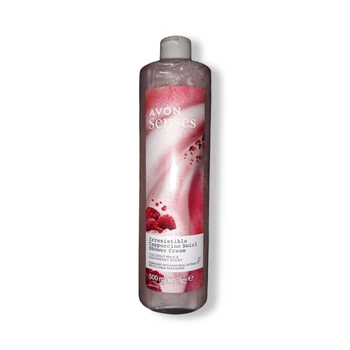 Крем-гель для душу з ароматом кокосового молока і малини Avon Senses 500 мл, Irresistible Cappuccino Swirl Shower Cream, Coconut milk & Raspberry Scent 500ml