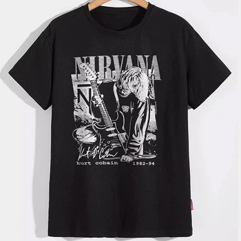 Футболка Nirvana Kurt Cobain 1982-94 PG07321 goodreclama M Чорний