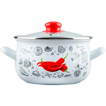 Каструля Gusto Перчинка біла 24 см 5.7 л