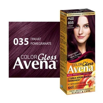 Cтойкая крем-краска для волос Acme Color Avena Gloss Color 035 Гранат 133 мл