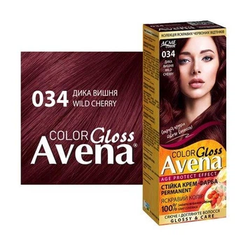 Cтойкая крем-краска для волос Acme Color Avena Gloss Color 034 Дикая вишня 133 мл