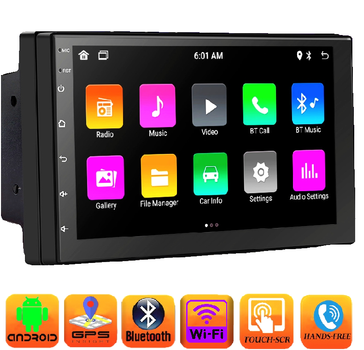 Автомагнітола сенсор 7" 2din GPS Android Wifi Bluetooth GPS 4Ядра 32Gb ROM 4Gb RAM коротка база CP607