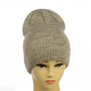 Женская шапка с люрексом One-size Песочный