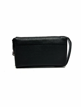 Чоловічий клатч з натуральної шкіри 86023 чорний 21,5x12x4