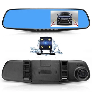 Зеркало-видеорегистратор на 2 камеры Vehicle Blackbox HD DVR 2dvrhd