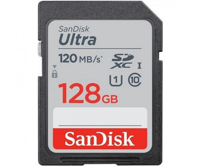 Карта памяти SanDisk 128 GB SDXC UHS-I U1 Ultra (SDSDUNB-128G-GN6IN)