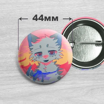 Значок Котик №1 44мм
