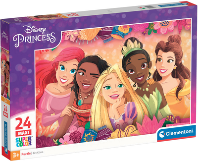 Пазл Clementoni Supercolor Disney Princess серія MAXI 24 елементи 24241 (8005125242412)