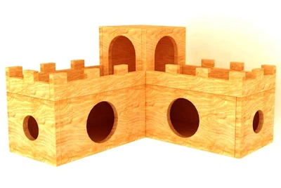 Будиночок для шиншили з дерева Ромата каррі (ДДШ-004903)