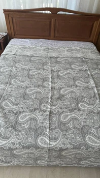 Покривало муслінова зносостійка 200x230 см Сірий (П4К-M-muslin09-02)