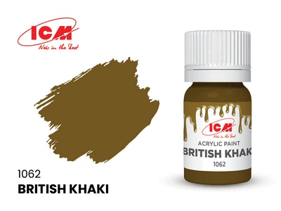 Краска акрил 12мл. - British Khaki ICM (1062)