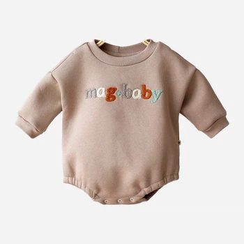 Дитячий теплий боді для новонароджених MagBaby Juice 100858 62 см Темний таш (4820000353915)