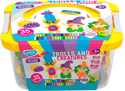 Zestaw do lepienia z ciastoliną Lovin Trolls and Creatures Box 41220 (4820199476969)