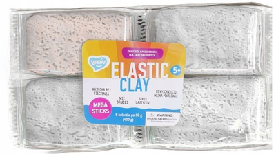 Набір для ліплення з повітряним пластиліном Lovin Elastic Clay White 400 г 70165 (4820199477485)