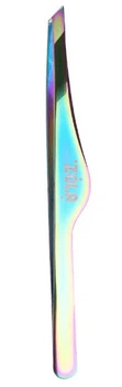 Пинцет скошенный профессиональный для бровей ZOLA RAINBOW