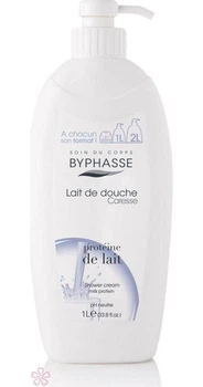 Крем для душа Byphasse Caresse Shower Cream 1 литр Молочный протеин