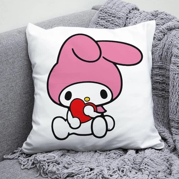 Плюшева подушка Melody Hello Kitty квадрат 35х35 см біла