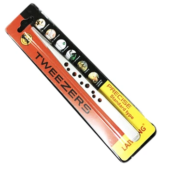 Пинцет для наращивания ресниц TWEEZERS прямой (дырочка)