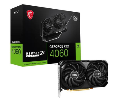 Відеокарта MSI GeForce RTX 4060 Ventus 2X Black OC 8GB GDDR6